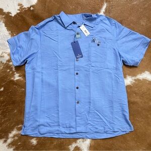 Caribbean Light Blue Casual Button Down Shirt